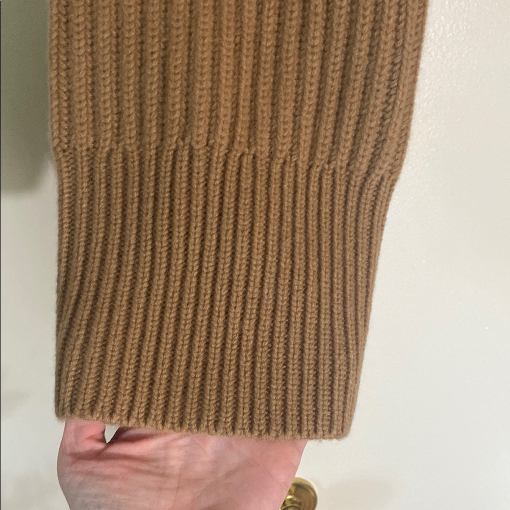 Brown Ribbed Knit Sweater - Picture 6 of 6